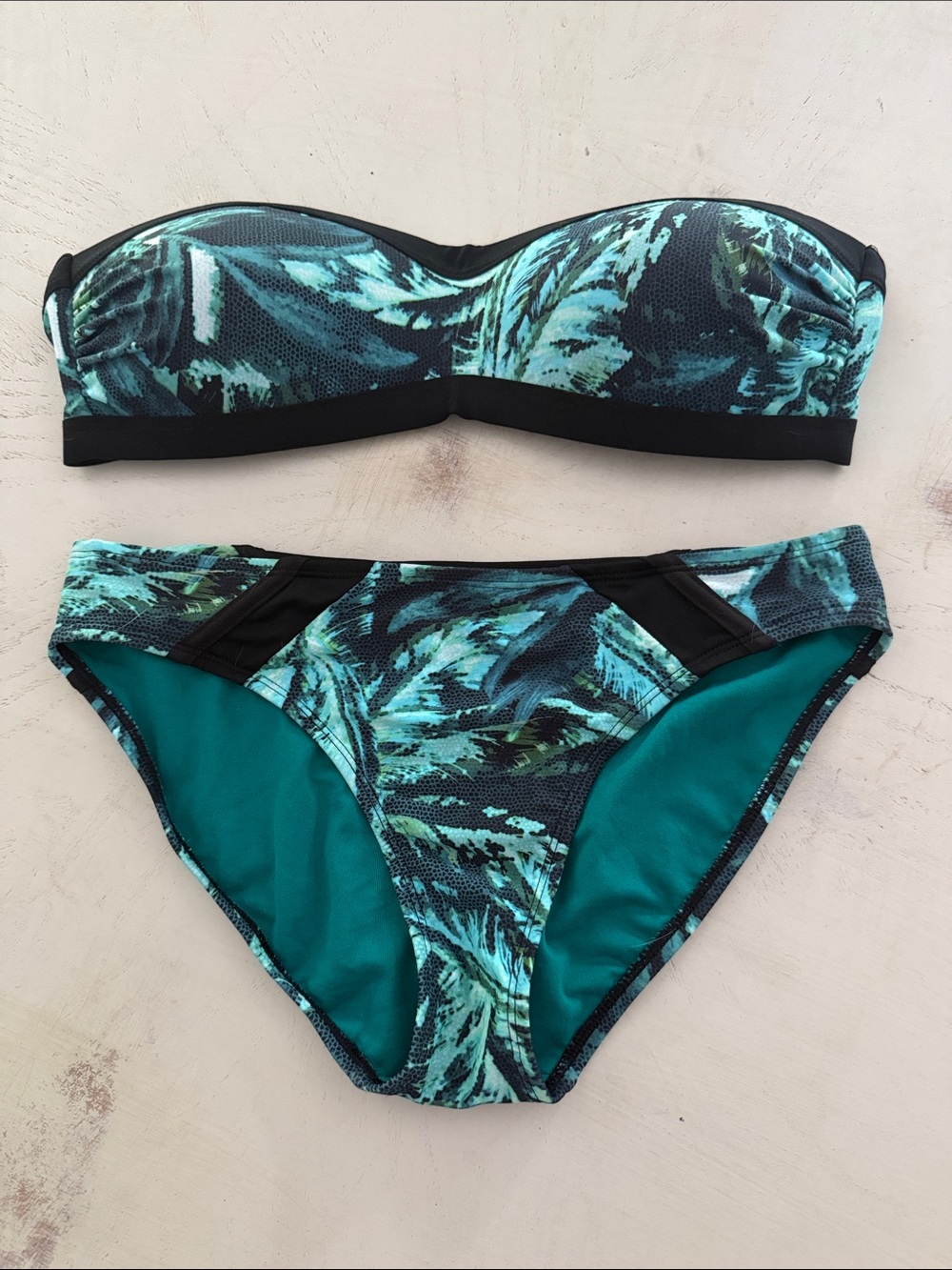 Athleta Napoli bandeau bra bikini set sz s/m